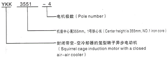 YKK系列(H355-1000)高压淮南三相异步电机西安泰富西玛电机型号说明
